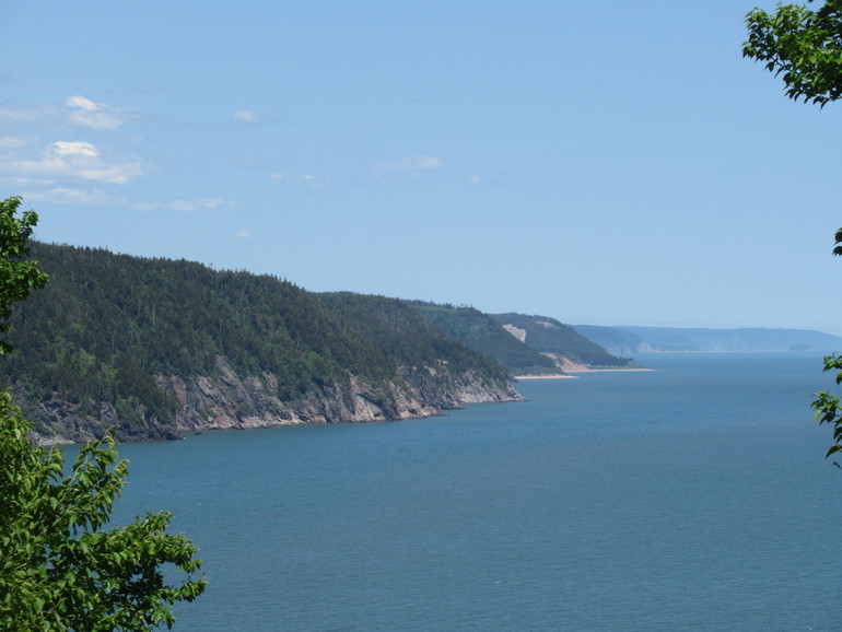 Vergezicht over de baai van Fundy